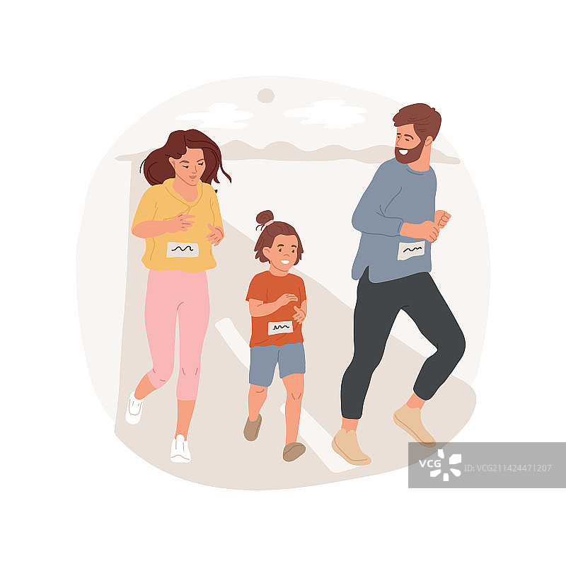 慢跑独立卡通图片素材