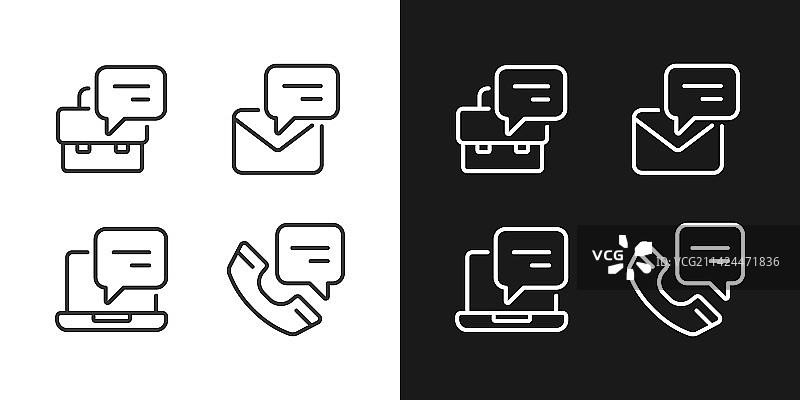 企业沟通像素完美线性图片素材