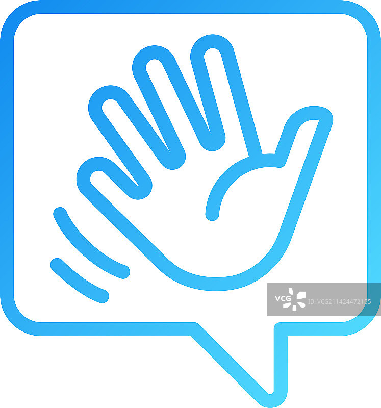 问候像素完美渐变线性图标图片素材