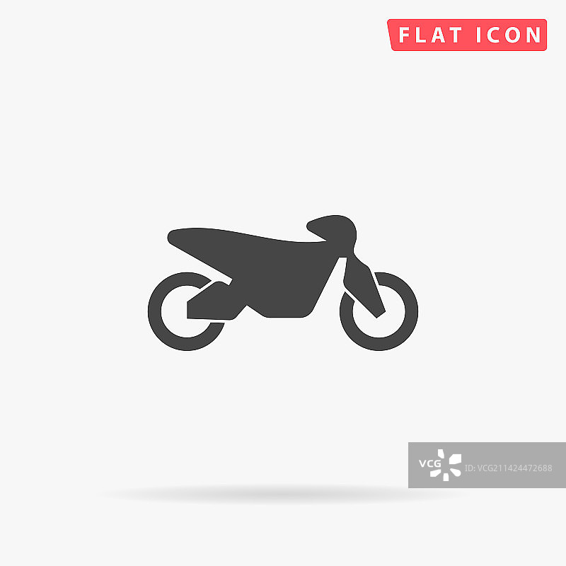摩托车扁平图标图片素材