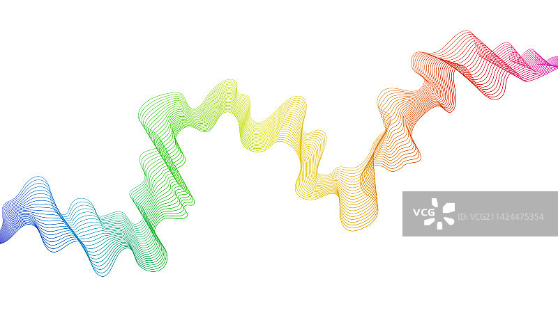 抽象背景与波梯度线图片素材