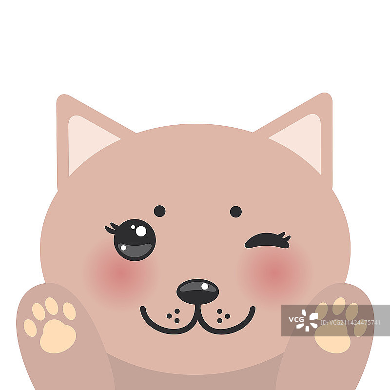 有趣的粉色小猫图片素材