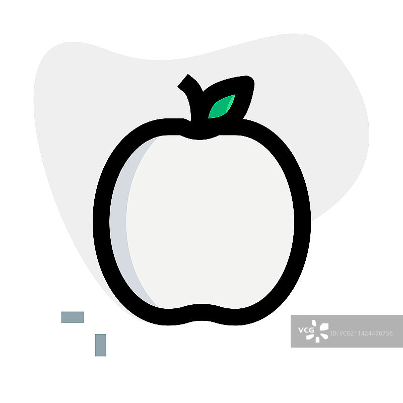 带茎和叶的完整苹果图片素材