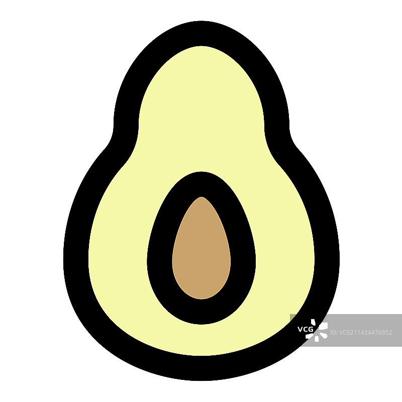 半个新鲜鳄梨图片素材