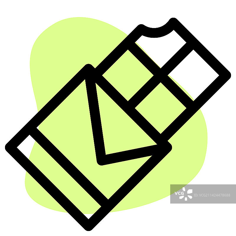 被咬过的带包装巧克力棒图片素材