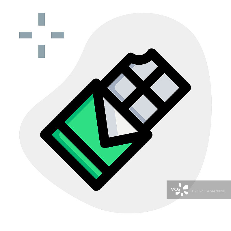 被咬过的带包装巧克力棒图片素材