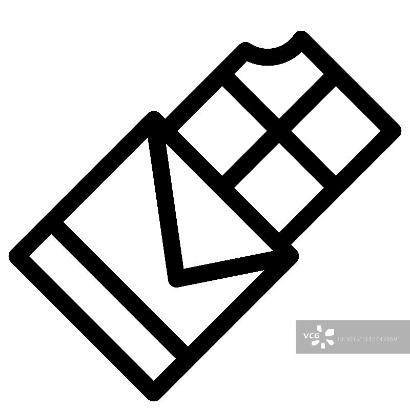 被咬过的带包装巧克力棒图片素材