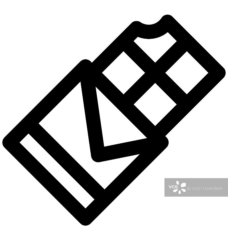 被咬过的带包装巧克力棒图片素材