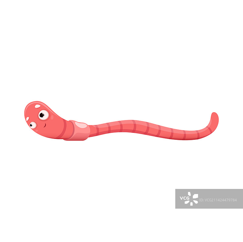 卡通蚯蚓爬行图片素材