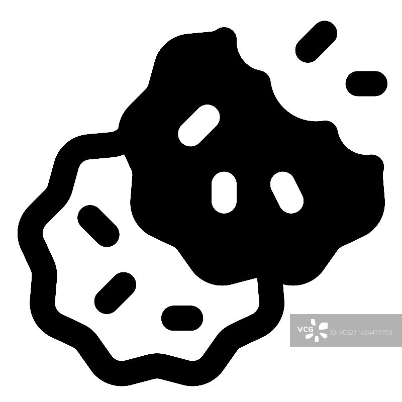 美味烘焙饼干上的巧克力碎图片素材