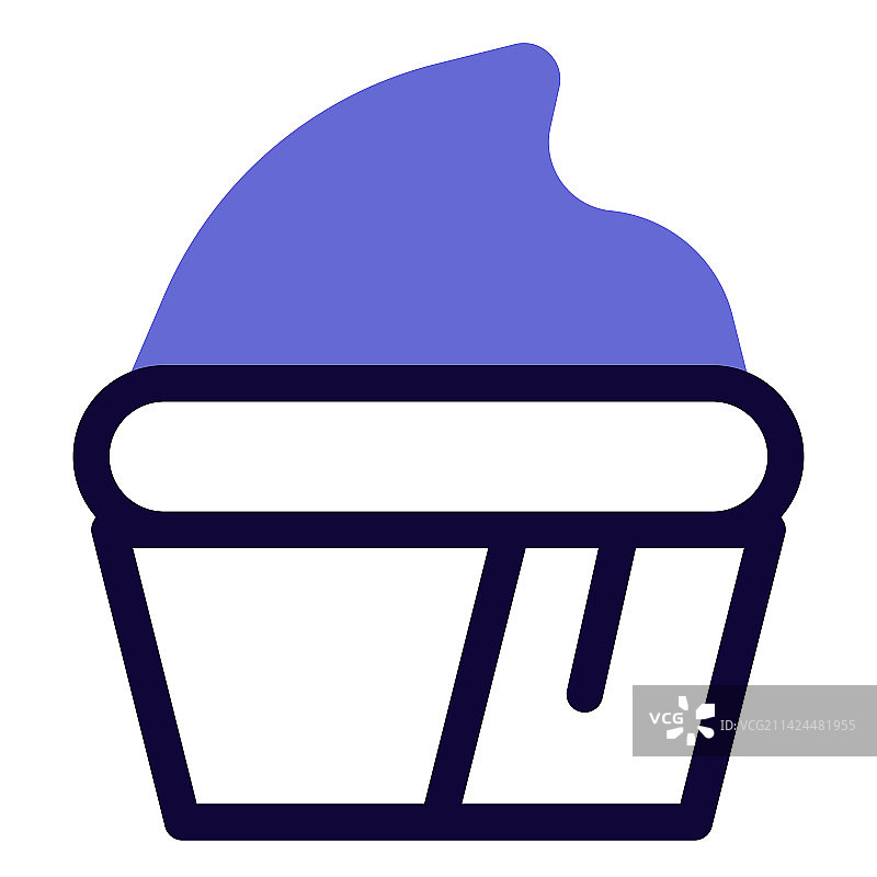 奶油坚果纸杯蛋糕图片素材