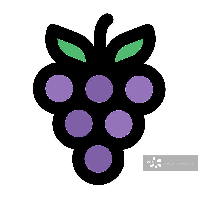 带叶子的多汁葡萄图片素材