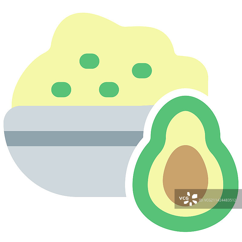 牛油果酱蘸酱轮廓图片素材