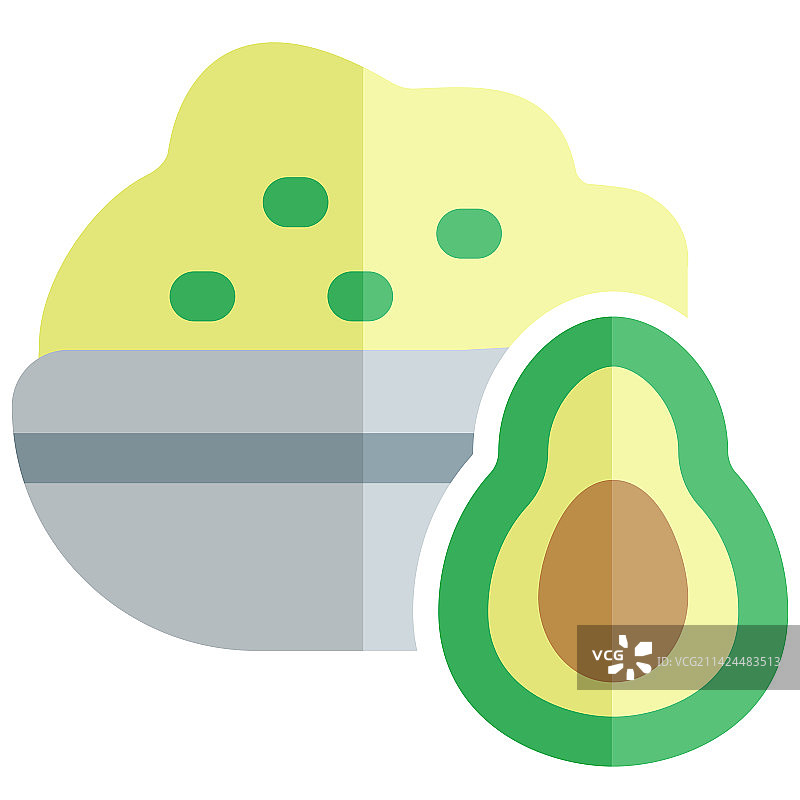 牛油果酱蘸酱轮廓图片素材