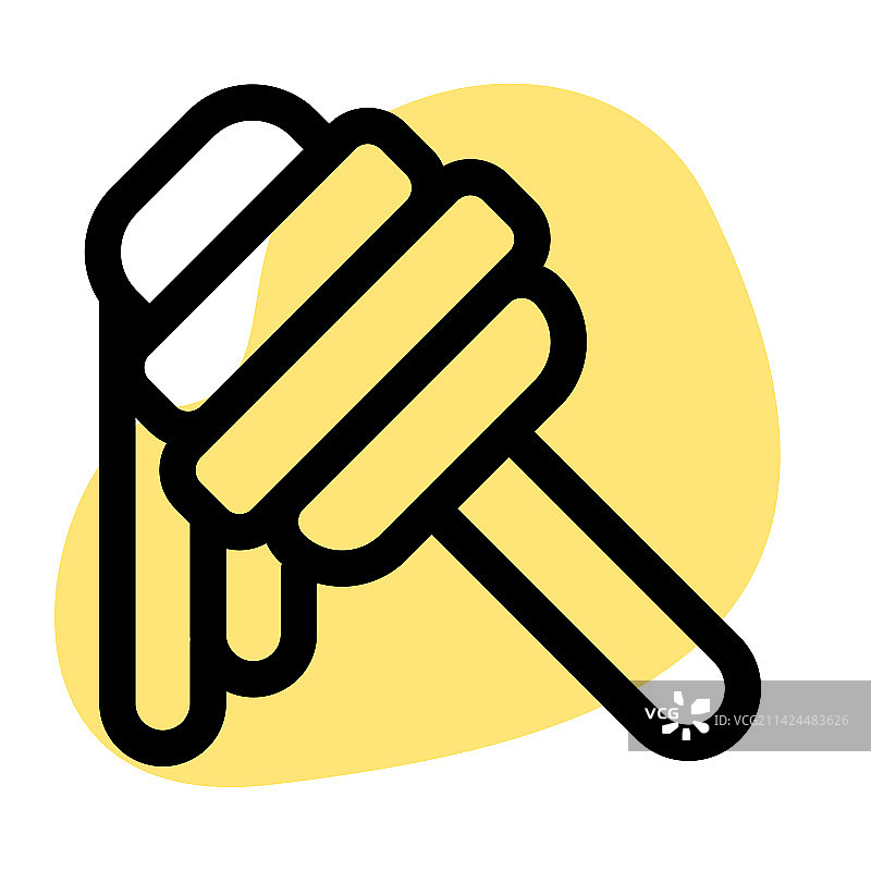 美味新鲜的蜂蜜从勺子上滴落图片素材