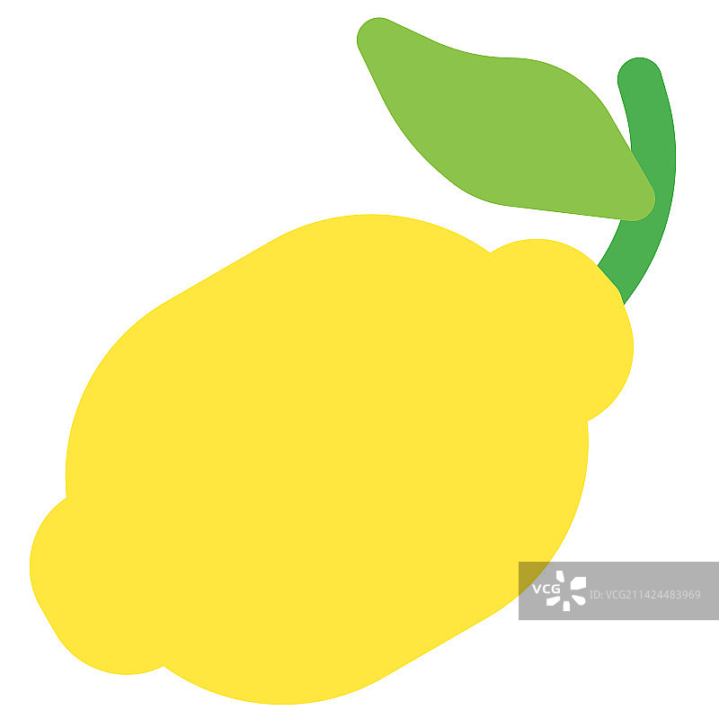 带叶和茎的多汁柠檬图片素材