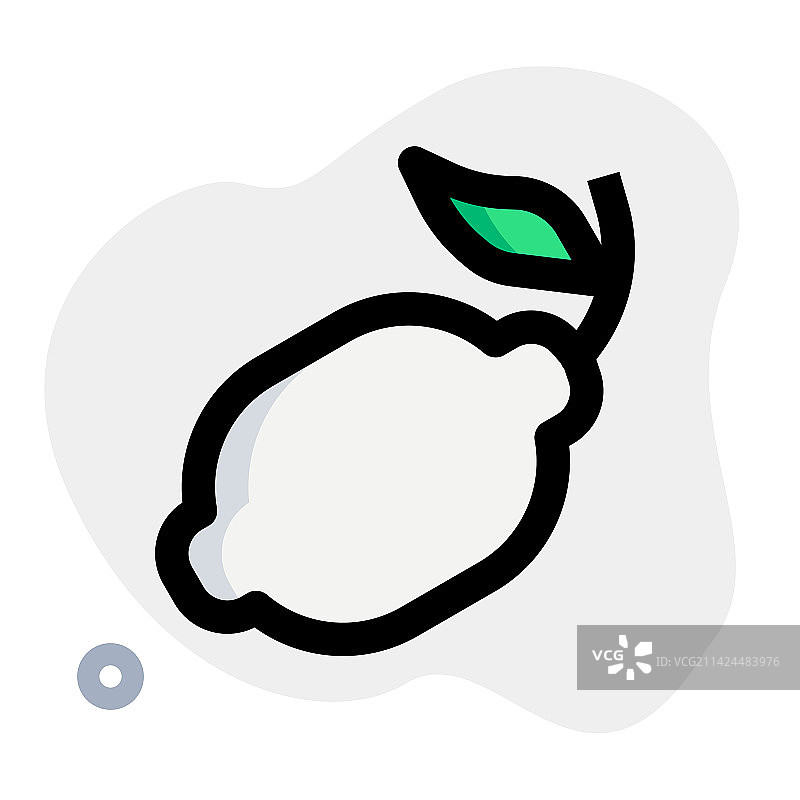 带叶和茎的多汁柠檬图片素材