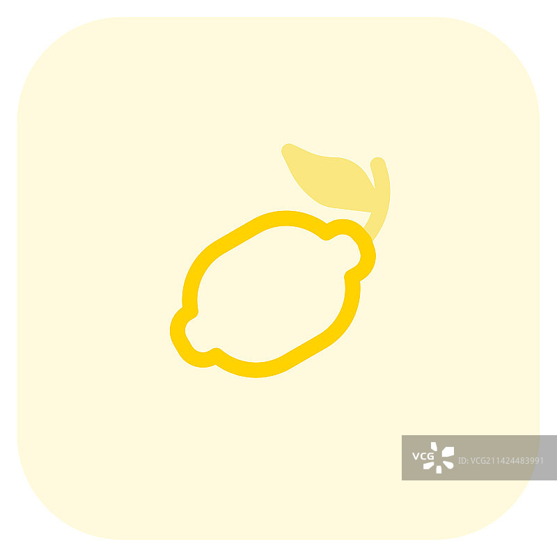 带叶和茎的多汁柠檬图片素材