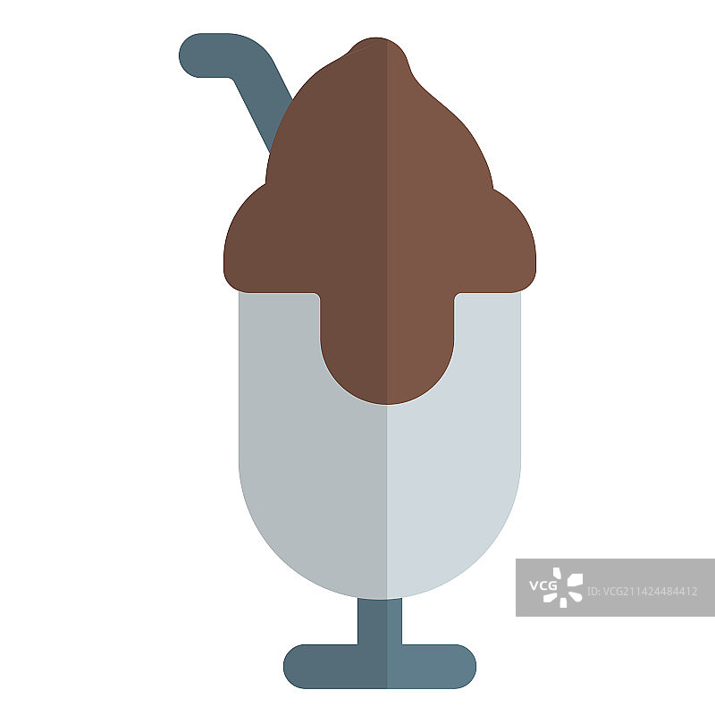 诱人的奶昔，饰有美味奶油图片素材