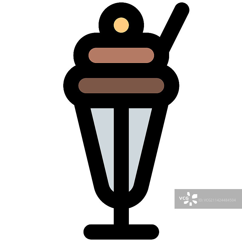 奶昔顶上的冰淇淋图片素材