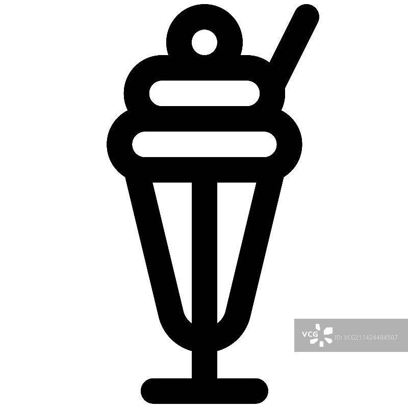 奶昔顶上的冰淇淋图片素材