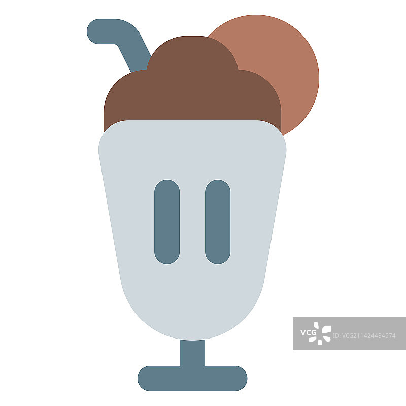 舒缓的奶昔，顶部配有风味奶油图片素材