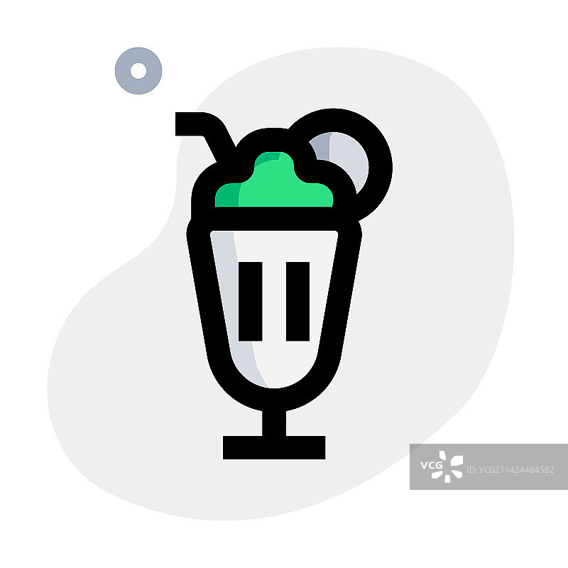 舒缓的奶昔，顶部配有风味奶油图片素材