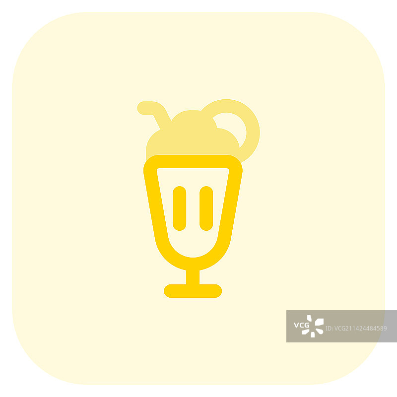 舒缓的奶昔，顶部配有风味奶油图片素材