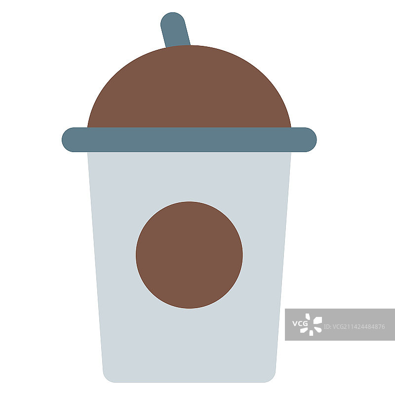 一次性杯装清爽奶昔图片素材