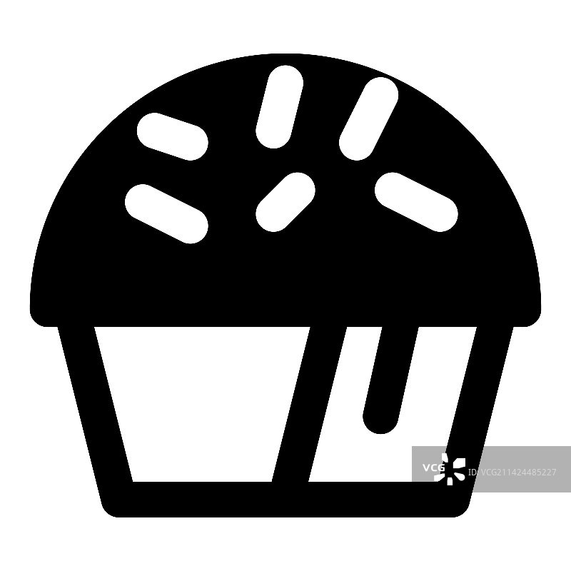 带调味洒的海绵松饼图片素材