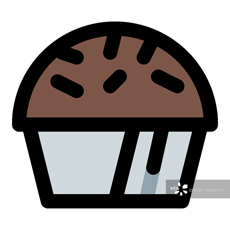 带调味洒的海绵松饼图片素材