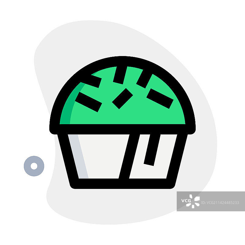 带调味洒的海绵松饼图片素材