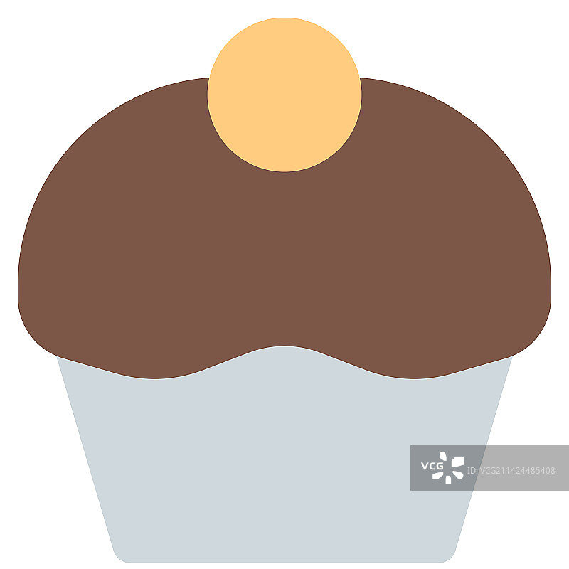 顶部有樱桃的新鲜出炉松饼图片素材