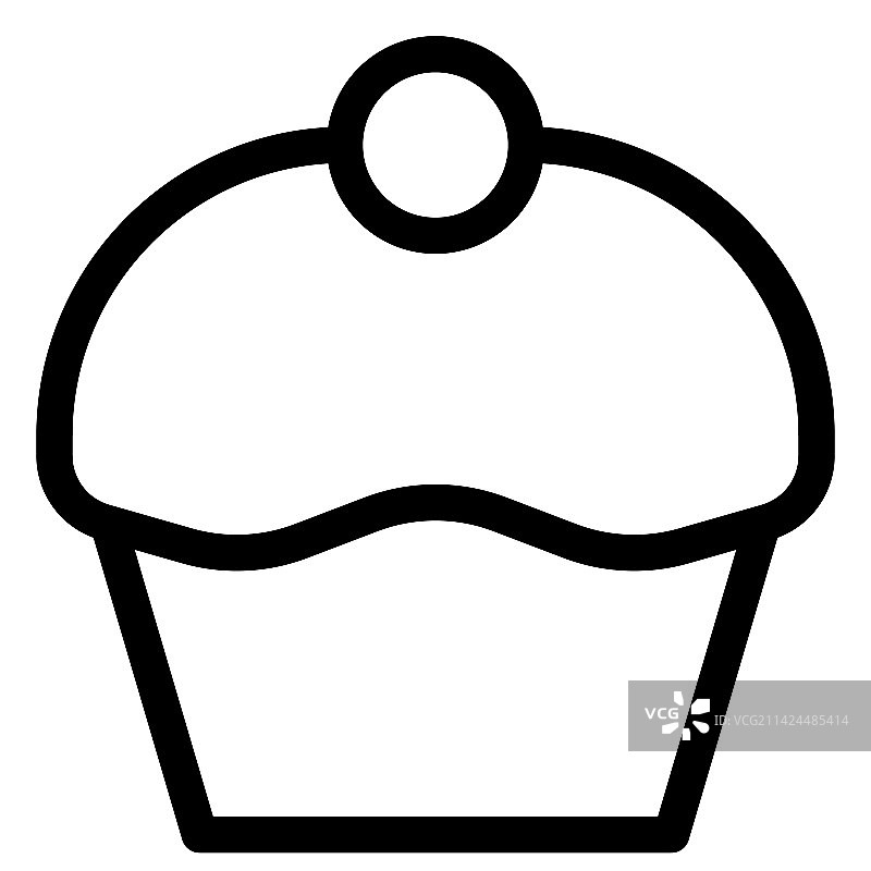 顶部有樱桃的新鲜出炉松饼图片素材