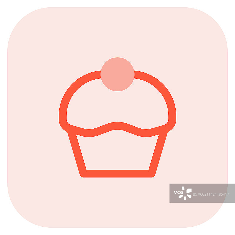 顶部有樱桃的新鲜出炉松饼图片素材