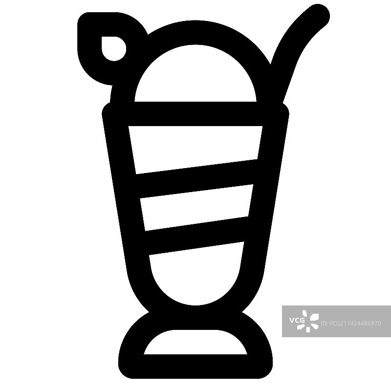 风味奶油装饰的冰冻冻糕图片素材