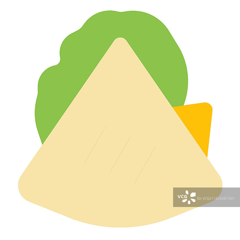 墨西哥烤饼菜肴线条图片素材