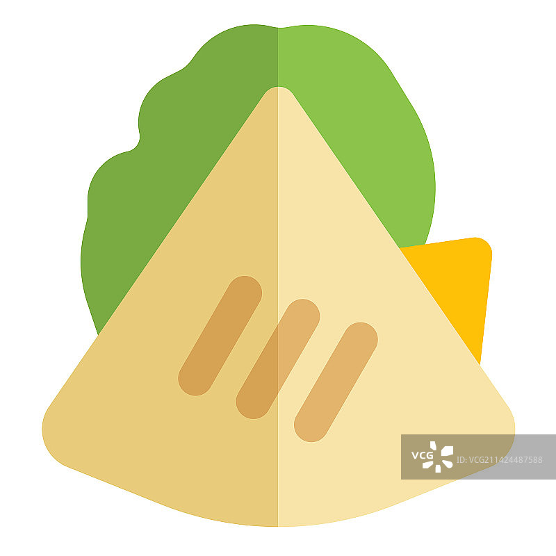 墨西哥烤饼菜肴线条图片素材