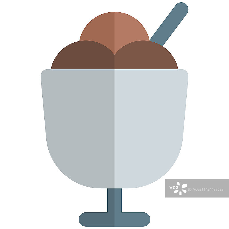 什锦口味的圣代冰淇淋图片素材