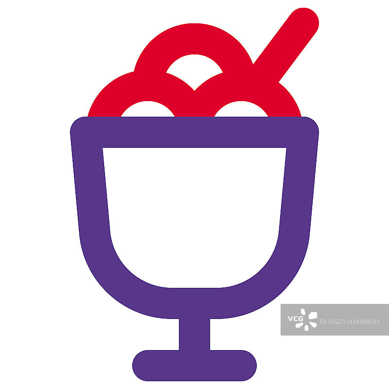 什锦口味的圣代冰淇淋图片素材