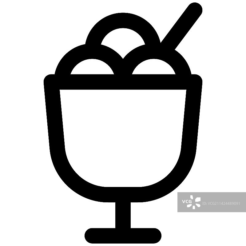 什锦口味的圣代冰淇淋图片素材