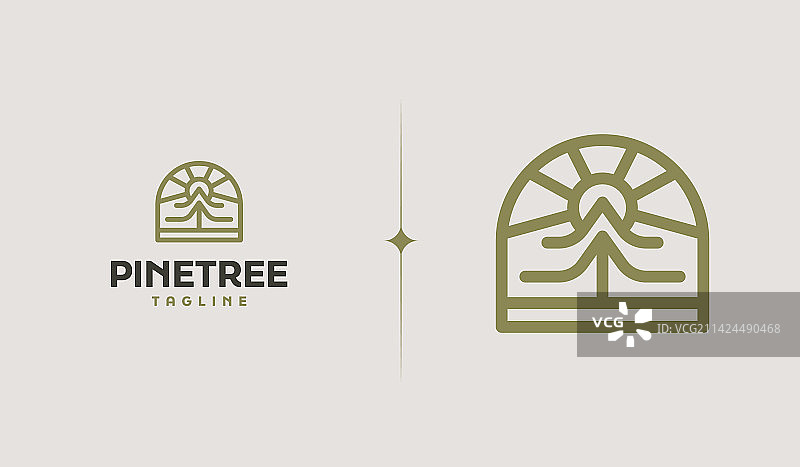 通用创意松树Logo模板图片素材