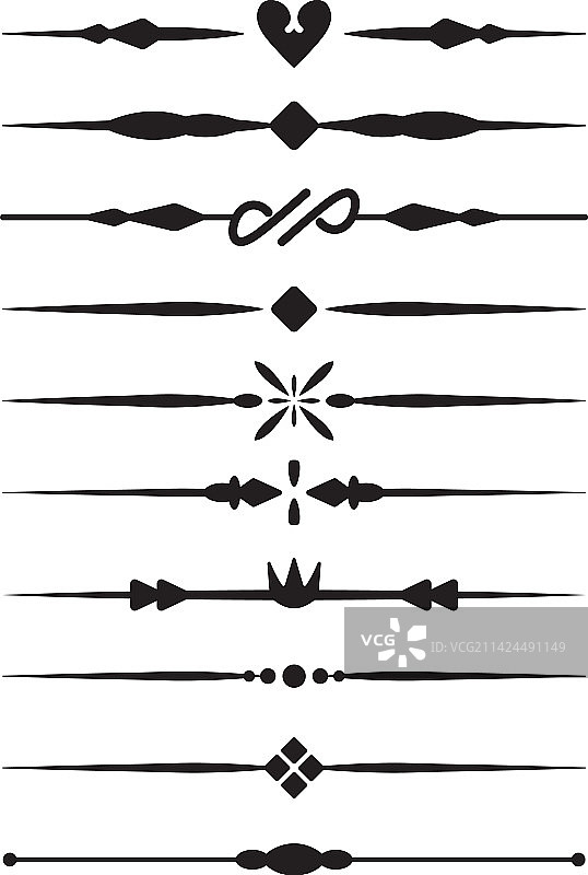 装饰线条花纹元素图片素材