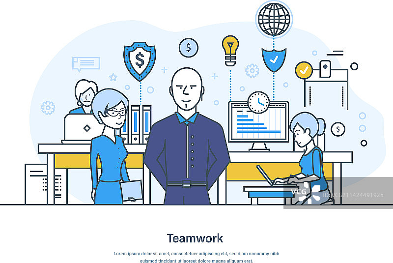 团队合作商务办公图片素材