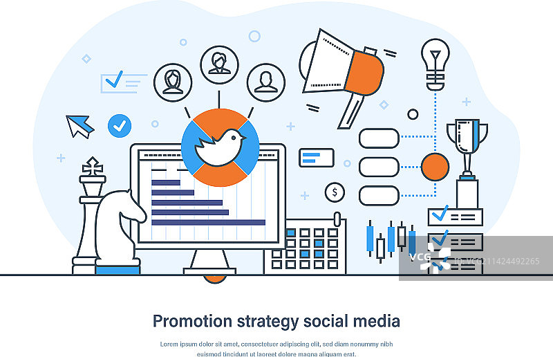 社交媒体网络营销策略图片素材