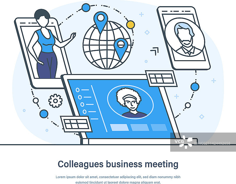 同事商务会议高效团队合作图片素材