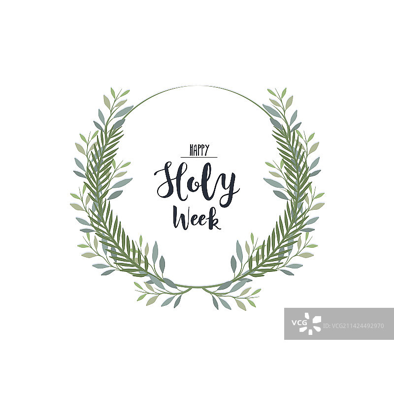 带有文本的月桂花环图片素材