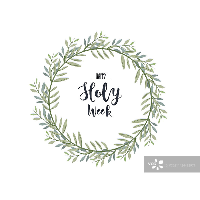 带有文本的月桂花环图片素材
