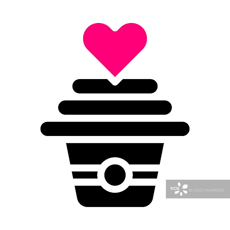 情人节粉色蛋糕图标图片素材