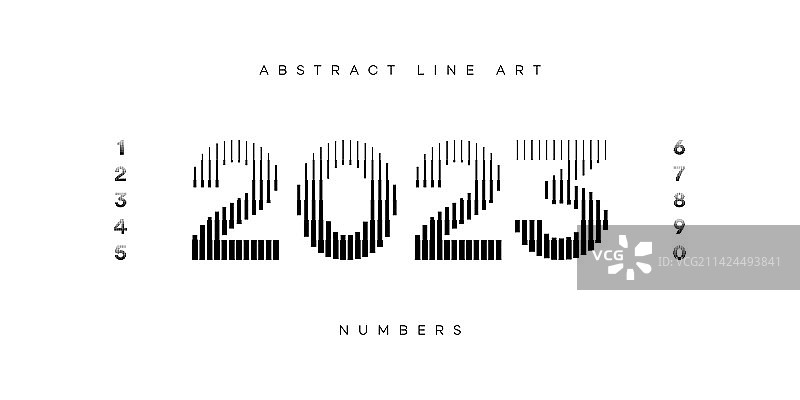 抽象线条数字合集图片素材